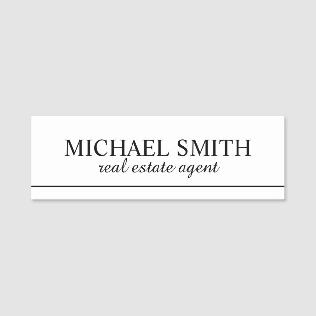 Professional Personalised  Name Tag (Front)