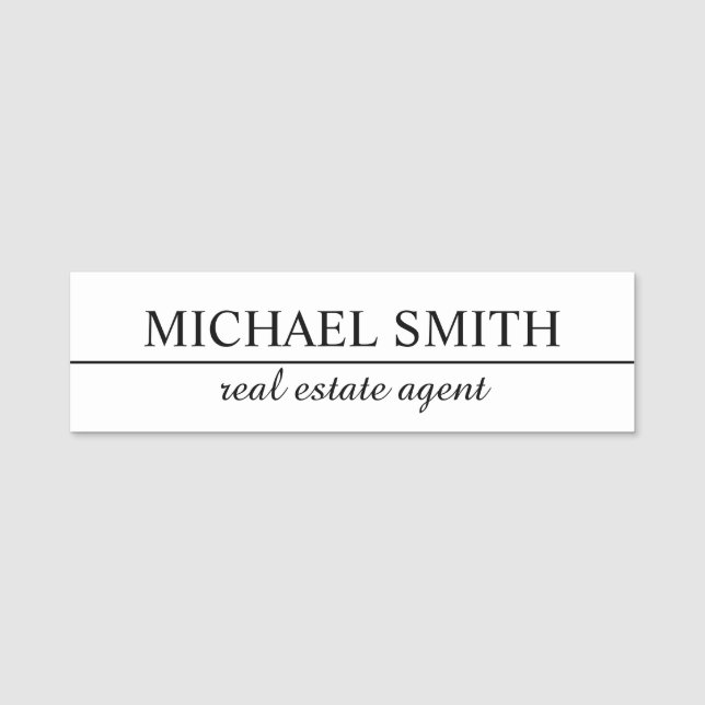 Professional Personalised  Name Tag (Front)