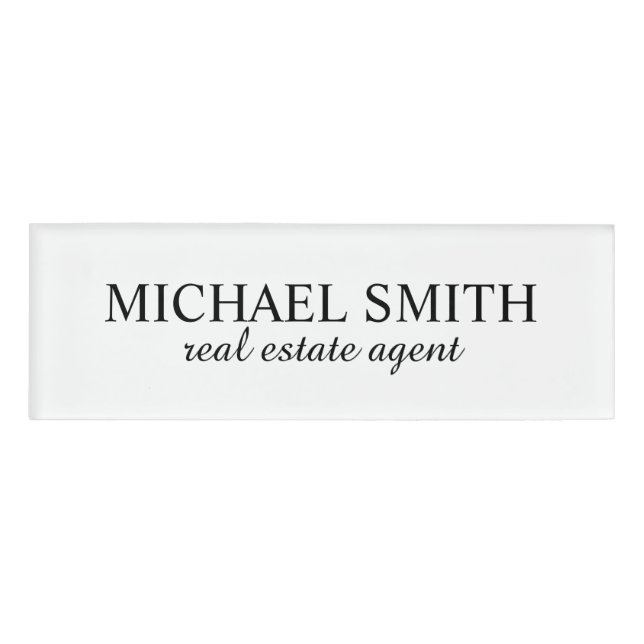 Professional Personalised  Name Tag (Front)