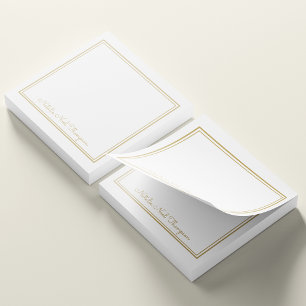Professional Personalized With Script Name Gold Post-it Notes