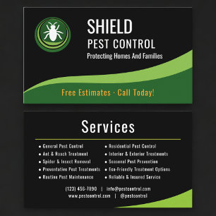 Professional Pest Control Service Company Business Card