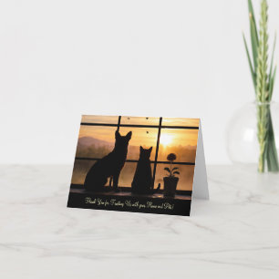 Professional Pet Sitter House Sitting Thank You Card