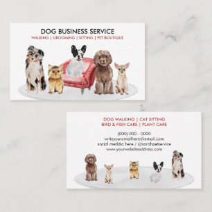 Professional Pet Sitting Dog Home Visits Business Card