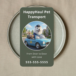 Professional Pet Taxi Service Pet Transportation Business Card