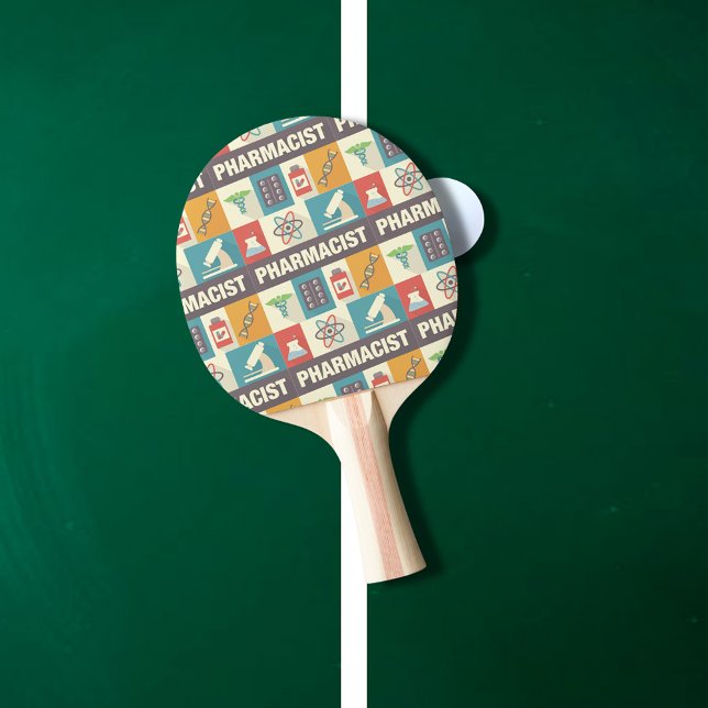 Professional Pharmacist Iconic Designed Ping Pong Paddle (Creator Uploaded)