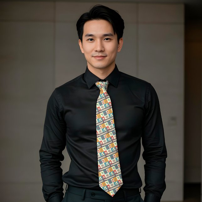 Professional Pharmacist Iconic Small Designed Tie (Creator Uploaded)