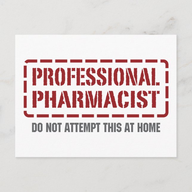 Professional Pharmacist Postcard (Front)