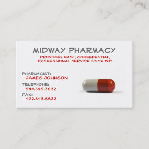 Professional Pharmacy business card