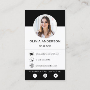 Professional Photo Black  Business Card