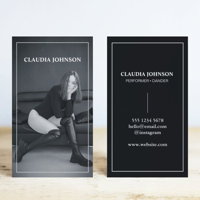 Professional Photo Headshot Modelling Photography  Business Card (Creator Uploaded)