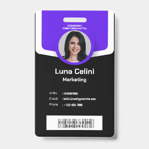 Professional Photo ID Badge - Customize with Logo