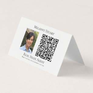 Professional Photo QR code Desk Business Card