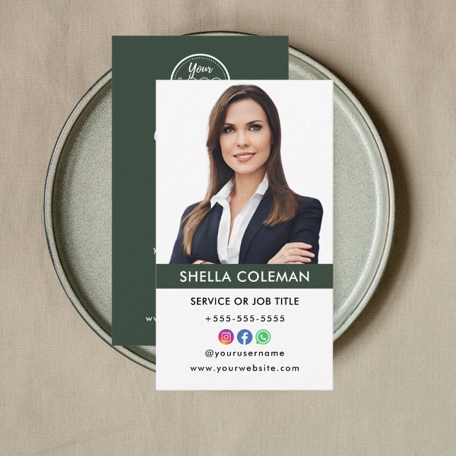 Professional Photo Qr Code Instagram Facebook Business Card (Creator Uploaded)