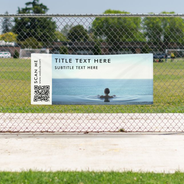 Professional Photo QR Code Travel & Accommodation Banner (Insitu)