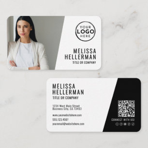 Professional Photo QR Code Your Logo Business Card