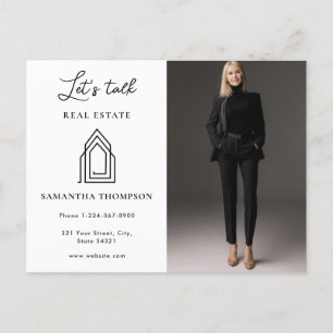 Professional Photo Real Estate Lets Talk Postcard