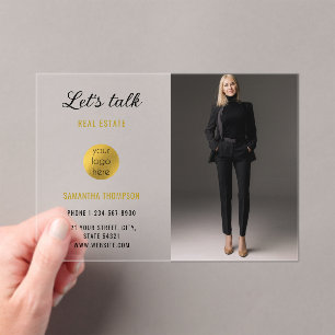 Professional Photo Real Estate Marketing Unique Acrylic Invitations