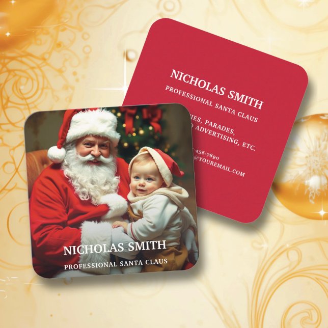 Professional Photo Santa Claus Calling Card (Creator Uploaded)