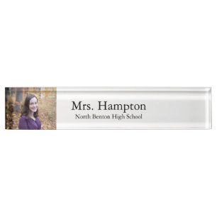 Professional Photo Teacher Nameplate