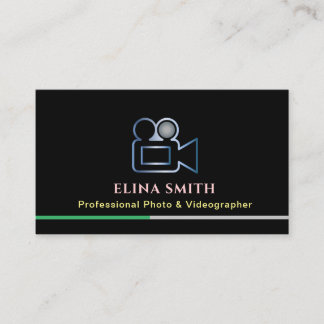Professional photo Videographer Business Card