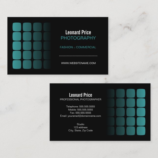 Professional Photographer Business Card (Front/Back)