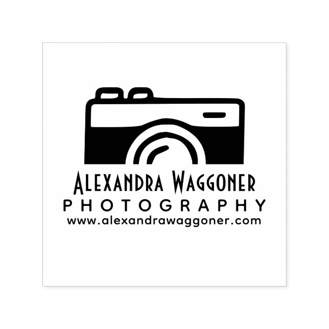 Professional Photographer Camera #1 Business Logo Self-inking Stamp (Design)