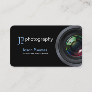 Professional Photographer Camera Lens Business Card