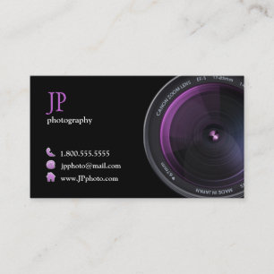 Professional Photographer Camera Lens Business Card