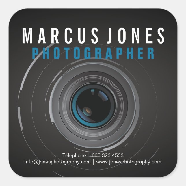 Professional Photographer Camera Lens Stickers (Front)