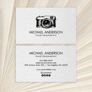 Professional Photographer camera logo Photography  Business Card