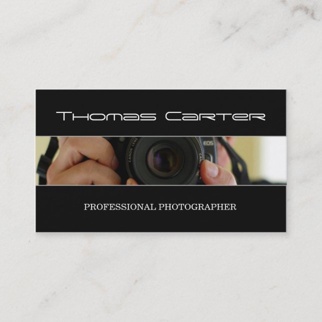 Professional Photographer / Photo Shot Camera Business Card (Front)