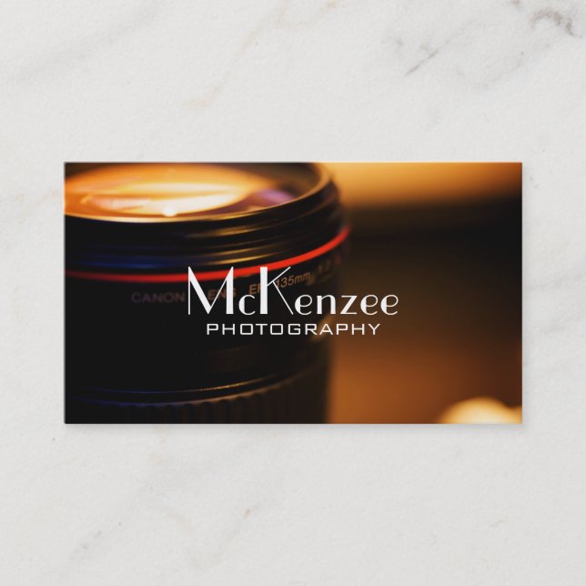 Professional Photographer Photography Business Card (Front)