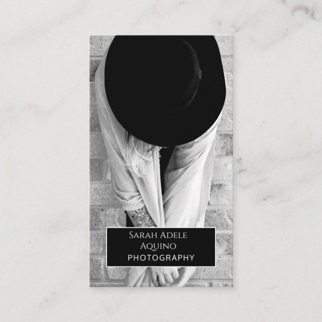 Professional Photographer Photography Photo Business Card (Front)