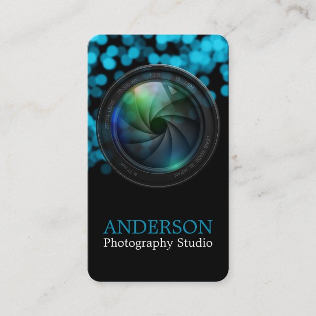 Professional Photographer Vertical Business Card 6 (Front)