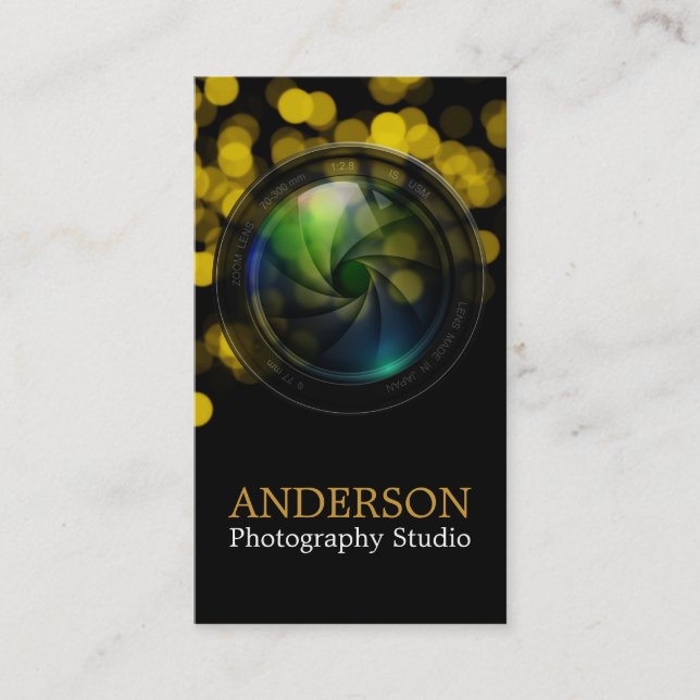 Professional Photographer Vertical Business Card 9 (Front)