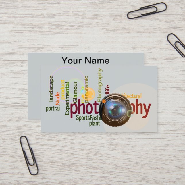 Professional Photography Business Card (Front/Back In Situ)