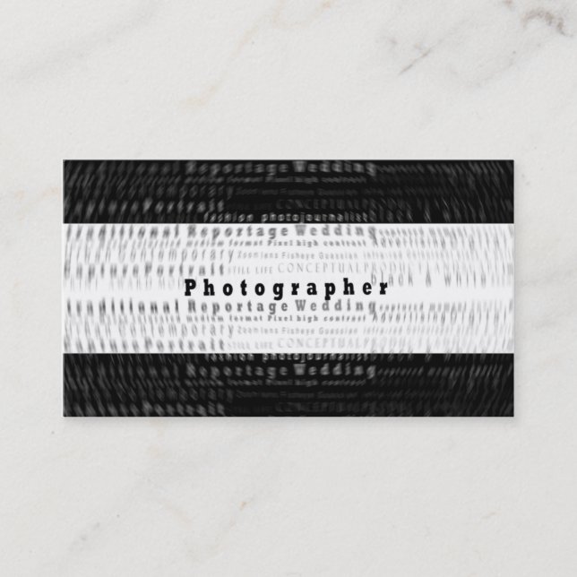 Professional Photography Business card - motion (Front)