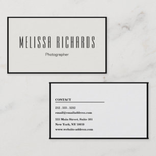 Professional Photography Creative Business Card