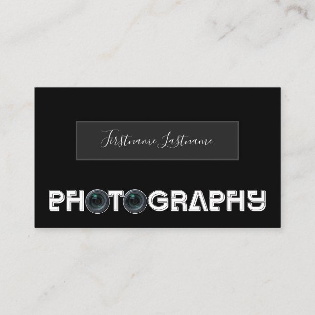 Professional Photography Photographer Videographer Business Card (Front)