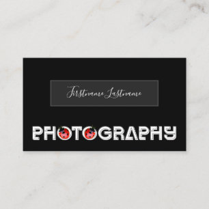 Professional Photography Photographer Videographer Business Card