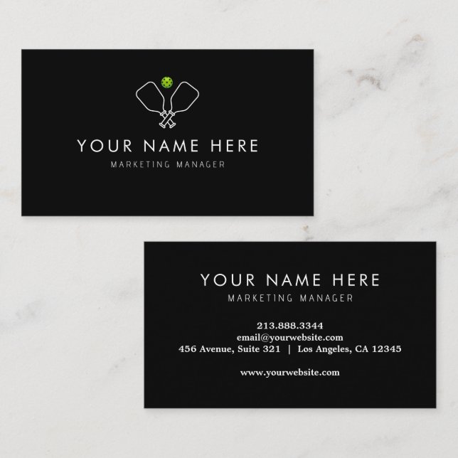 professional Pickleball Business Card (Front/Back)