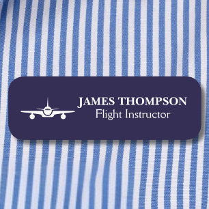 Professional Pilot Name Airplane Flight Instructor Tag