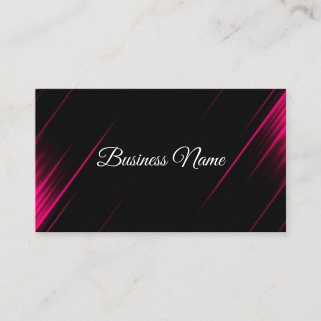 Professional Pink & Black Calligraphy Consultant Business Card (Front)