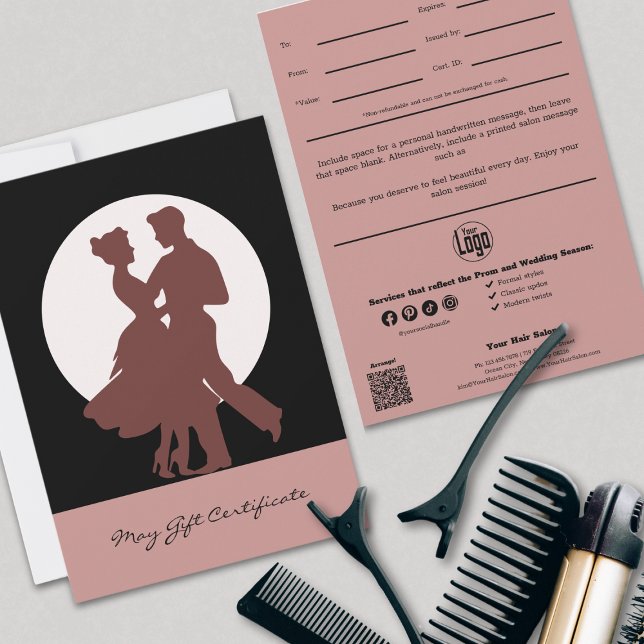 Professional Pink Black May Gift Certificate (Professional Pink Black May Gift Certificate, Pink Black)