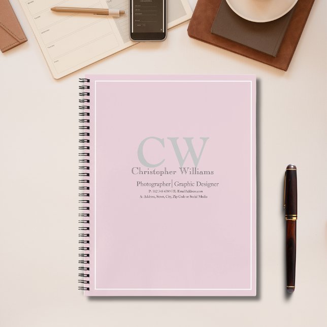 Professional Pink Minimalist Notebook (Creator Uploaded)