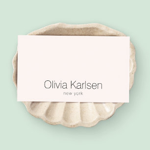 Professional Pink Modern Minimalistic Beauty Salon Business Card
