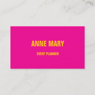 Professional Pink Orange Modern Bright Colourful Business Card