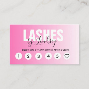 Professional Pink Script Loyalty Cards