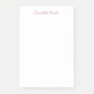 Professional Pink White Manager Consultant Chief Post-it Notes