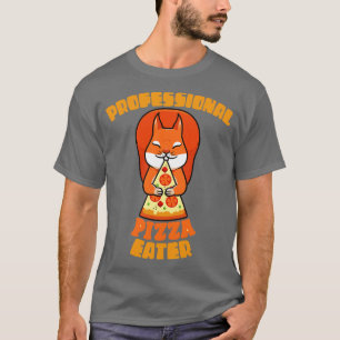 Professional Pizza Eater Squirrel Foodie Gift T-Shirt